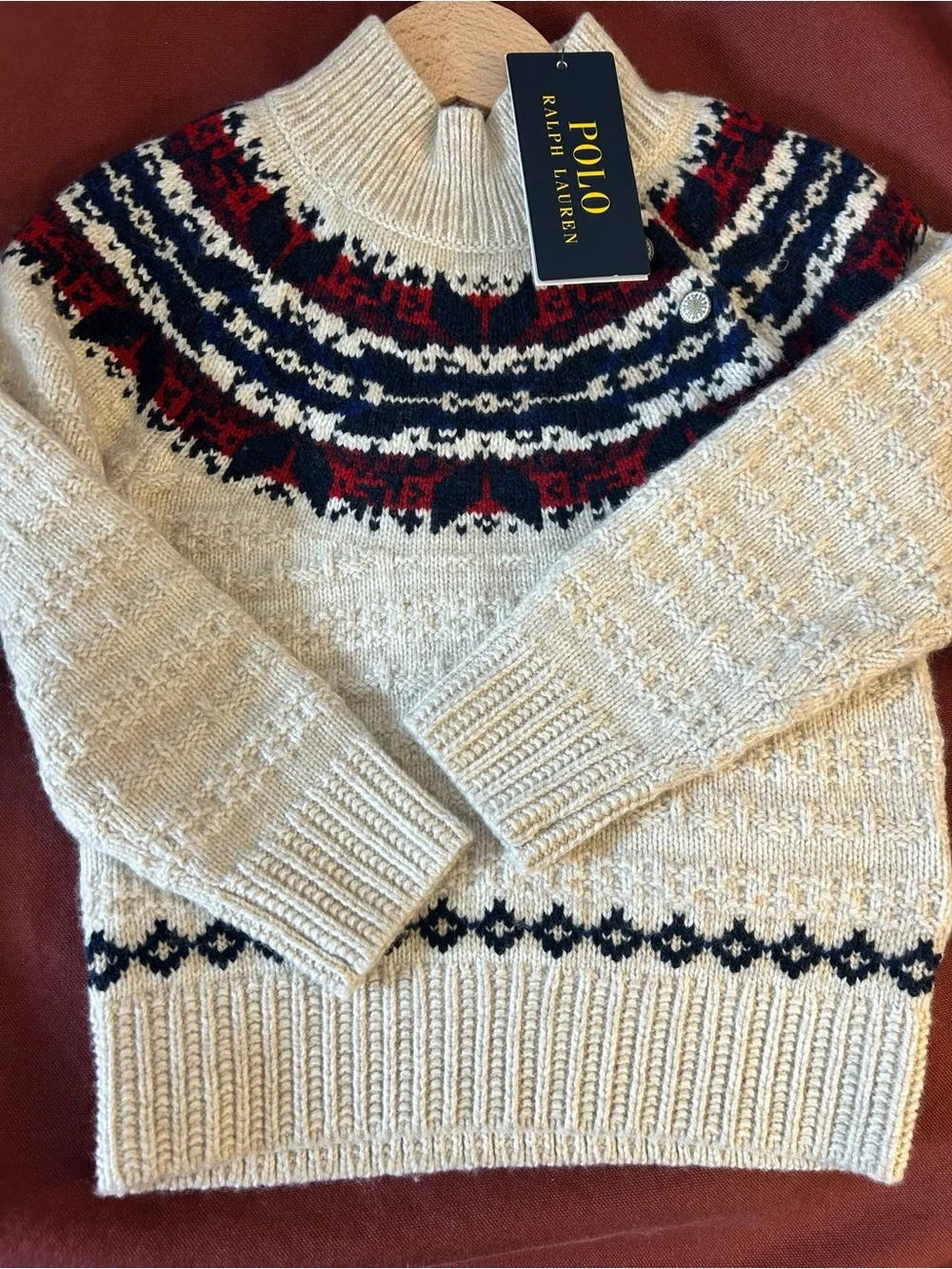 Polo Ralph Lauren Kids Fair isle Wool-Blend Sweater Size 3T